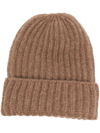 MALO RIBBED-KNIT BEANIE HAT