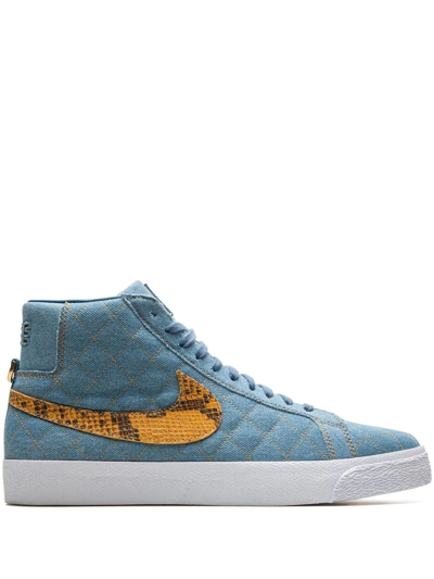 Nike Sb Blazer Mid Sneakers In Blue