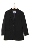Walter Baker Kira Notch Lapel Oversized Blazer In Black
