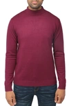 X-ray Core Mock Neck Knit Sweater In Plum