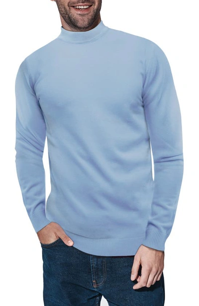 X-ray Core Mock Neck Knit Sweater In Powder Blue