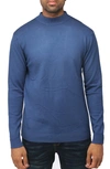 X-ray Core Mock Neck Knit Sweater In Ink Blue