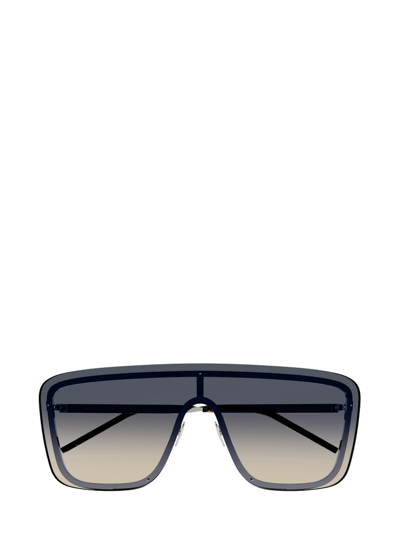 Saint Laurent Eyewear Aviator Sunglasses In Silver