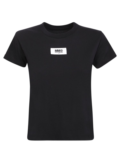 Mm6 Maison Margiela T-shirt With Printed Logo By  In Black