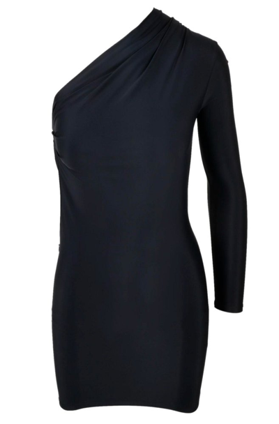 Balenciaga Black Single-shoulder Minidress
