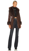 Show Me Your Mumu Penny Lane Faux Fur Coat In Chocolate In Chocolate