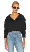 Varley Milan Cotton-blend Sweater In Black