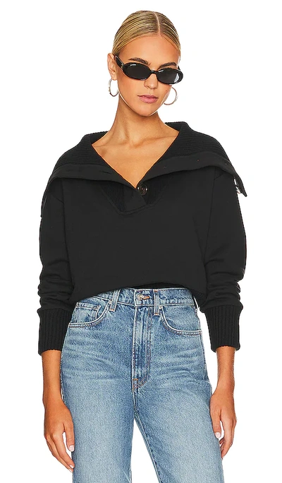 Varley Milan Cotton-blend Sweater In Black