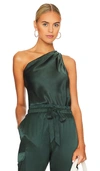Cami Nyc Darby Thong Bodysuit In Hunter