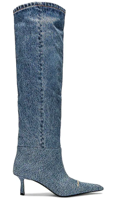 Alexander Wang Viola 65 Slouch Boot In Blue