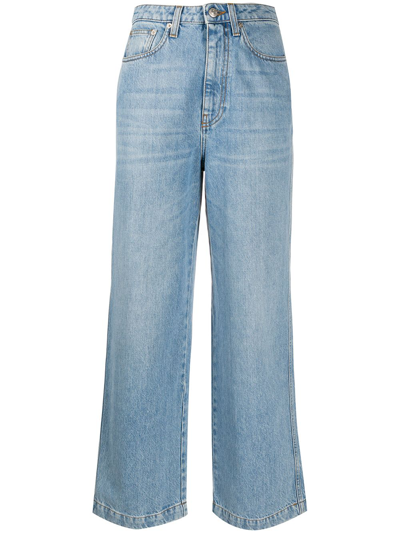 Nanushka Jane High-waisted Jeans In Blue