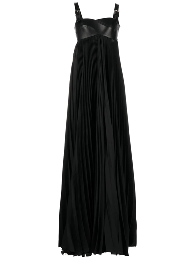 Monse Empire-line Pleated Maxi Dress In Black