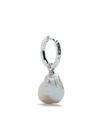 DOWER & HALL PEAR-PENDANT HOOP EARRING