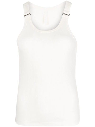 Dion Lee E-hook Ribbed Tank Top In Ivory