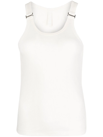 Dion Lee E-hook Ribbed Tank Top In Weiss