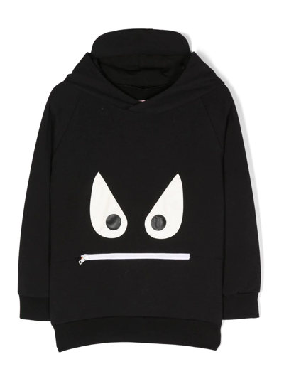Wauw Capow By Bangbang Kids' Dark Dean Pullover Hoodie In Schwarz