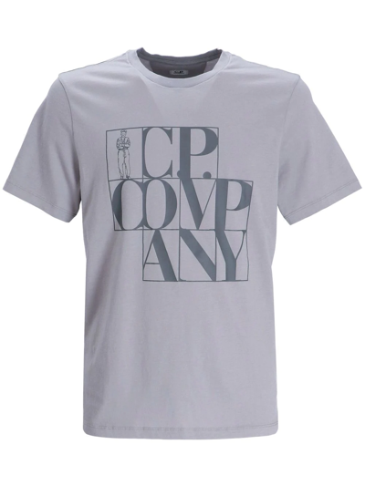 C.p. Company 水手logo印花t恤 In Grey
