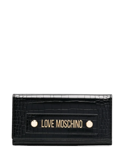Love Moschino Logo卡夹式钱包 In Black