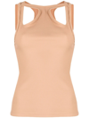 Dion Lee Shift Loop Tank Top In Braun