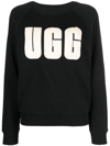 Ugg Collection Madeline Fuzzy Logo Sweatshirt In Schwarz