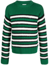 ERL STRIPE-PRINT CABLE-KNIT JUMPER