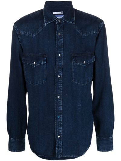 Jacob Cohen Button-up Denim Shirt In Black