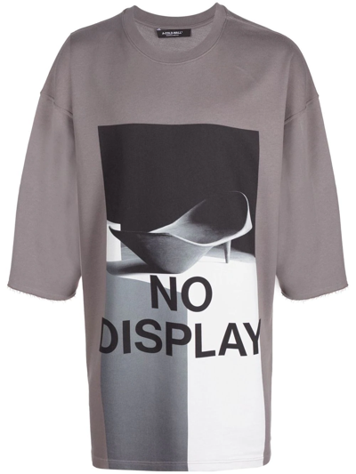 A-cold-wall* No Display Print Cotton Blend T-shirt In Grey