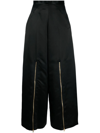 UNDERCOVER ZIP-DETAILED WIDE-LEG TROUSERS