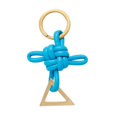 Bottega Veneta Key Ring In Pool Gold