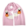 JW ANDERSON INTARSIA SCARF WITH SWAN MOTIF