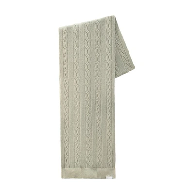 Woolrich Nativa Cable-knit Scarf In Desert Sage