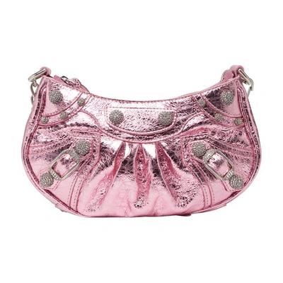 Balenciaga Mini Le Cagole Bag With Chain In Met Pink