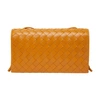 Bottega Veneta Mini Intrecciato Leather Handbag In Cob Gold