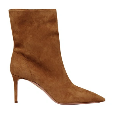 Aquazzura Matignon Ankle Boots In Camel