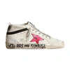 Golden Goose Logo Casual Sports Shoes In White_winw_black_light_grey