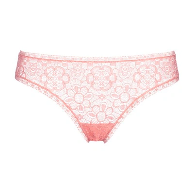 Eres Frivole Lace-panel Thong In Pois De Senteur