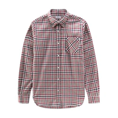 Woolrich Classic Cotton-wool Check Shirt In Red Check