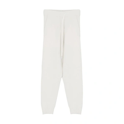 Yves Salomon Knit Trousers In Blanc