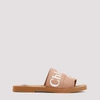 Chloé Women's Woody Logo Slide Sandals In C Pink Tea