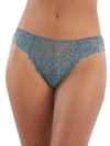 Bare The Essential Lace Thong In Bluestone