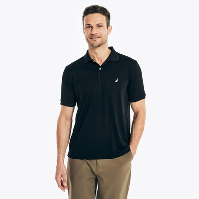 Nautica Mens Navtech Classic Fit Performance Polo In Black