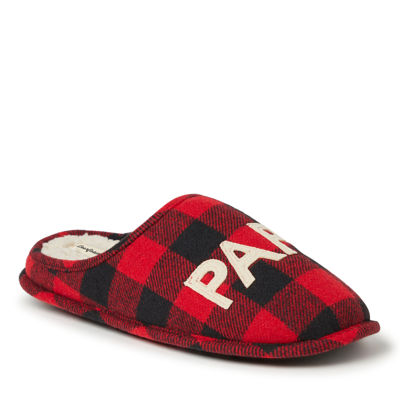 Dearfoams Men's Buffalo Check Family Bear Clog In Multi