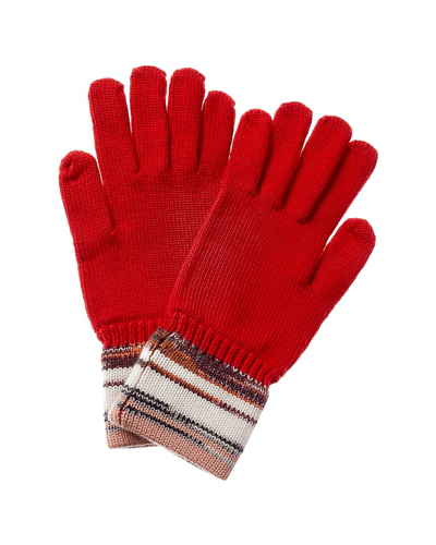 Missoni Wool-blend Gloves In Red