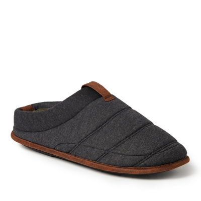 Dearfoams Men's Ashton Quilted Jersey Clog Slippers In Black