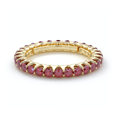 The Eternal Fit 14k 1.43 Ct. Tw. Ruby Eternity Ring In Yellow