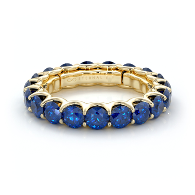 The Eternal Fit 14k 3.60 Ct. Tw. Sapphire Eternity Ring In Yellow
