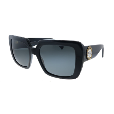 Versace Ve 4384b Gb1/87 Womens Square Sunglasses In Black