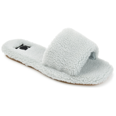 Journee Collection Women's Faux Fur Sunlight Slipper In Green