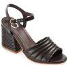 Journee Collection Charmaine Tru Comfort Foam Heeled Sandal In Brown
