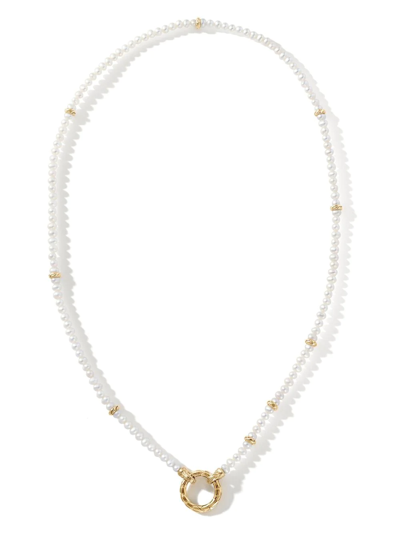 John Hardy 18k Yellow Gold & 3-3.5mm Cultured Freshwater Pearl Necklace In White